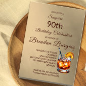 90e Ancien Cocktail de mode Homme Invitation d'ann