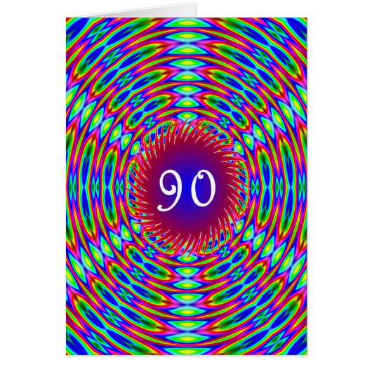 90e anniversaire Abstrait Trippy Swirls (Devant)