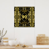 90e anniversaire Art Déco Gold Black Great Gatsby (Cuisine)