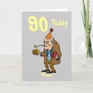 90e anniversaire aujourd'hui carte de voeux person