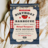90e anniversaire BBQ été Barbecue fête Invitation