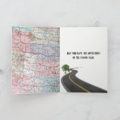 90e anniversaire Camion rouge Retro sur la carte (Intérieur)