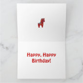 90e Anniversaire Carte Cheval Rouge Dala (Intérieur)