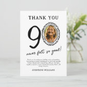 90e anniversaire Carte de remerciements photo (Debout devant)