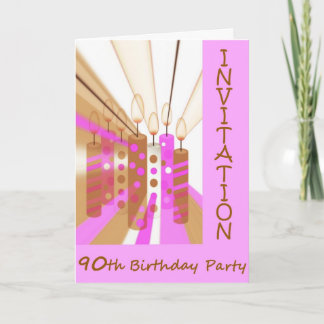 90e Anniversaire Carte d'invitation