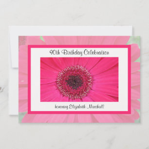 90e anniversaire de fête Invitation Gerbera Daisy
