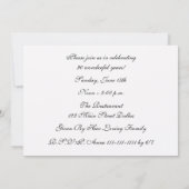 90e anniversaire de fête Invitation magnifique Flo (Dos)