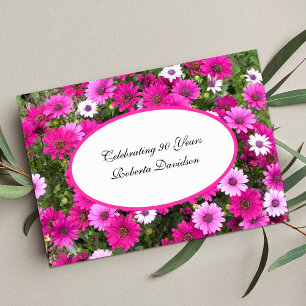 90e anniversaire de fête Invitation magnifique Flo