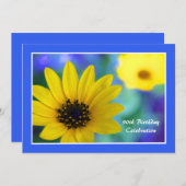 90e anniversaire de fête Invitation tournesol (Devant / Derrière)