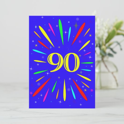 90e anniversaire Fête Invitation Explosion (Debout devant)