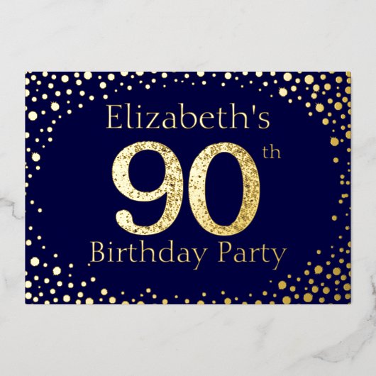 90e anniversaire Foil Invitation (Recto)
