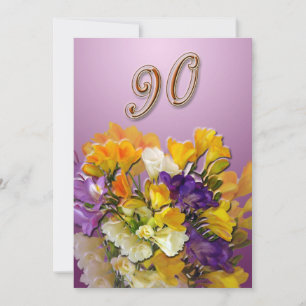 90e anniversaire Invitation à la fête -