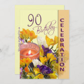 90e anniversaire Invitation à la fête des célébrat (Devant / Derrière)