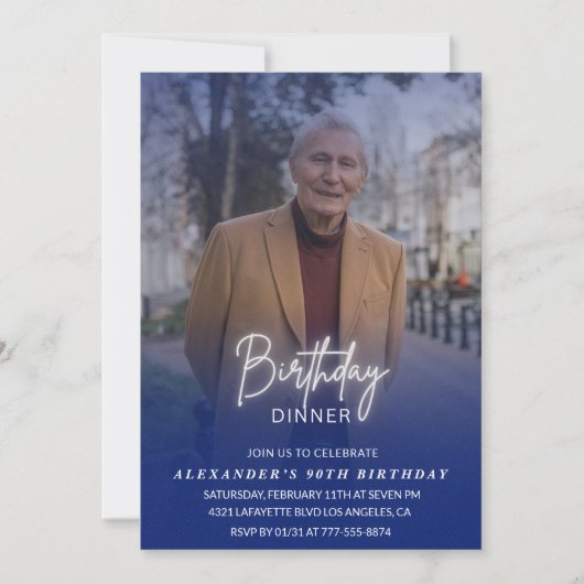 90e anniversaire invitation Anniversaire Dîner Pho (Devant)