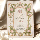 90e anniversaire Invitation Art Nouveau