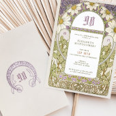 90e anniversaire Invitation Art nouveau Daisies