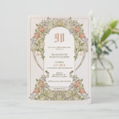 90e anniversaire Invitation Art Nouveau W. Morris (Debout devant)