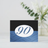 90e anniversaire Invitation (bleu) (Debout devant)