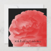 90e anniversaire Invitation Célébration Rose corai (Devant)