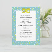 90e anniversaire Invitation Confetti (Debout devant)