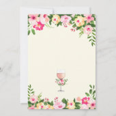 90e anniversaire Invitation Féminine Floral (Dos)