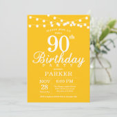 90e anniversaire Invitation Jaune (Debout devant)