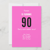 90e anniversaire Invitation - Mère belle héroïne (Dos)