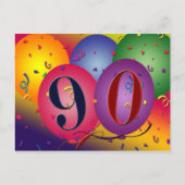 90e anniversaire invitation par carte postale (Devant)
