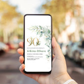 90e anniversaire invitation pour son anniversaire 