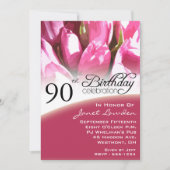 90e anniversaire Invitations de fête (Devant)