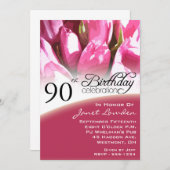 90e anniversaire Invitations de fête (Devant / Derrière)