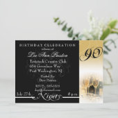 90e anniversaire Invitations de fête (Debout devant)