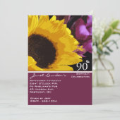 90e anniversaire Invitations de fête (Debout devant)