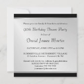 90e anniversaire - Invitations photo pour hommes (Dos)