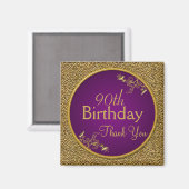 90e anniversaire Merci Magnet cadeau (Recto/Verso)