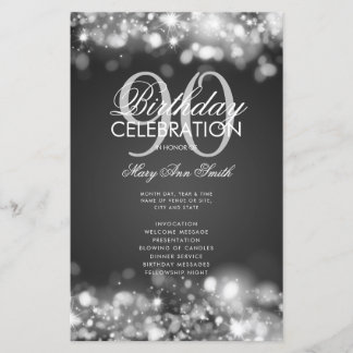 90e anniversaire Programme Lights Silver avec menu