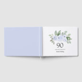 90e anniversaire Rose bleu Floral livre d'hôtes (Complet)