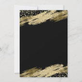 90e Anniversaire Soirée Gold Black Invitation (Dos)