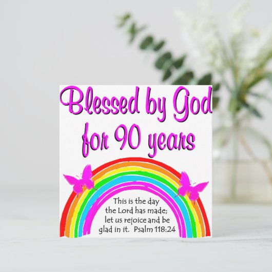 90E BIRTHDAY BLESSING KAART (Staand voorkant)