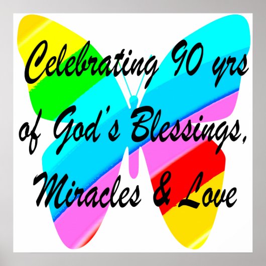 90E BIRTHDAY BLESSING POSTER (Voorkant)