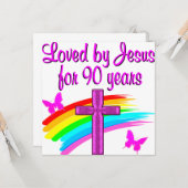 90E BIRTHDAY BLESSINGS KAART (Voorkant / Achterkant in situ)