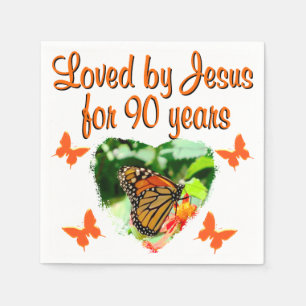 90E BIRTHDAY-BUTTERFLY SERVETTEN