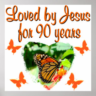 90E BUTTERFLY BIRTHDAY POSTER