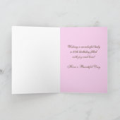 90e carte d'anniversaire gâteau en rose (Intérieur)