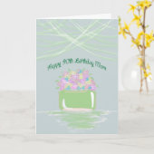 90e carte d'anniversaire pour Maman en Fleurs Past (Fleur jaune)