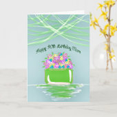 90e carte d'anniversaire pour Maman en Fleurs Past (Fleur jaune)