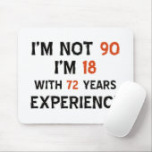 90e coole verjaardagsdesign muismat (Met muis)