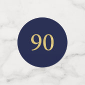 90e Gold & Navy Confetti 90e anniversaire (Petit recto)