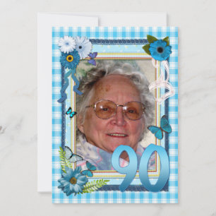 90e invitation à la fête d'anniversaire de la phot