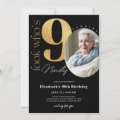 90e Invitation à l'anniversaire de l'or noir avec (Devant)